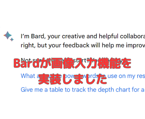 【Google】Bardが画像入力機能を実装しました【AI】