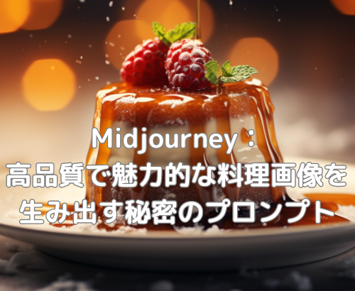 Midjourney：高品質で魅力的な料理画像を生み出す秘密のプロンプト